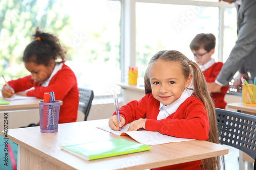 Cute children during lesson...