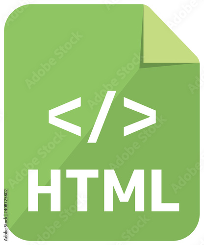 HTML icon | Major programming language vector icon illustration  ( color version )
