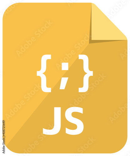 Javascript icon | Major programming language vector icon illustration  ( color version )