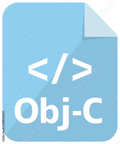 Objective-C icon | Major programming language vector icon illustration  ( color version )