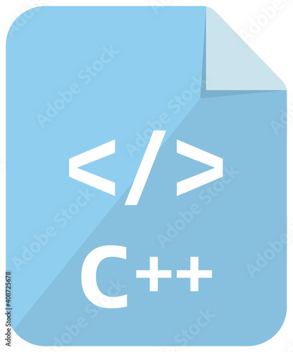 C ++ icon | Major programming language vector icon illustration  ( color version )