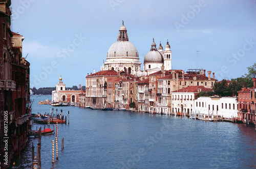 Basilica at the waterfront, Santa Maria Della Salute, Dorsoduro, Grand Canal, Venice, Italy photo