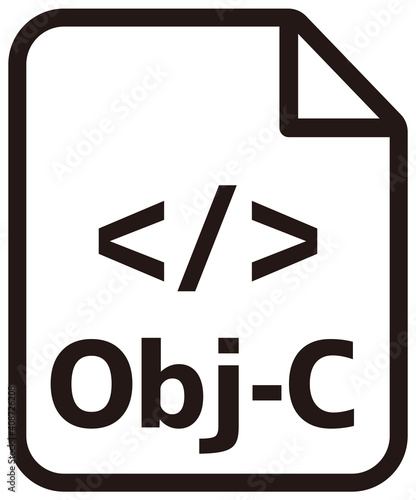 Objective-C icon | Major programming language vector icon illustration