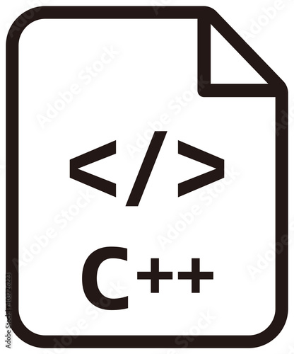 C++ icon | Major programming language vector icon illustration
