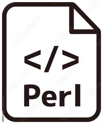 Perl icon | Major programming language vector icon illustration
