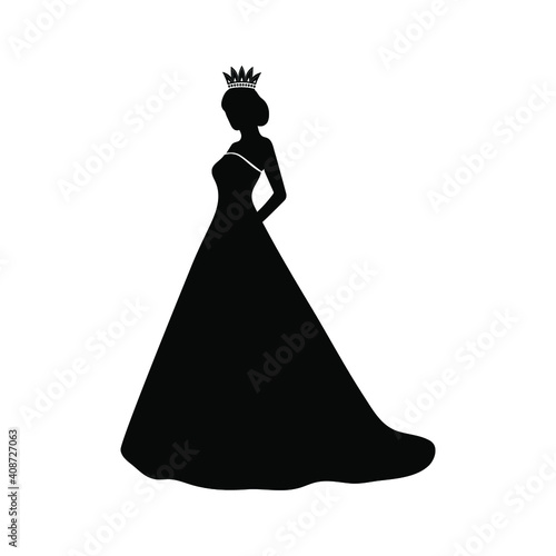 Silhouette of a beauty queen