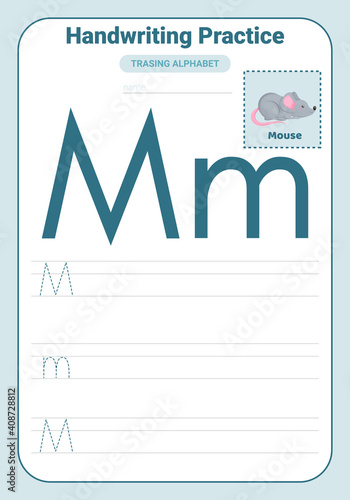 Alphabet tracing practice Letter C. Tracing practice worksheet. Learning alphabet activity page.