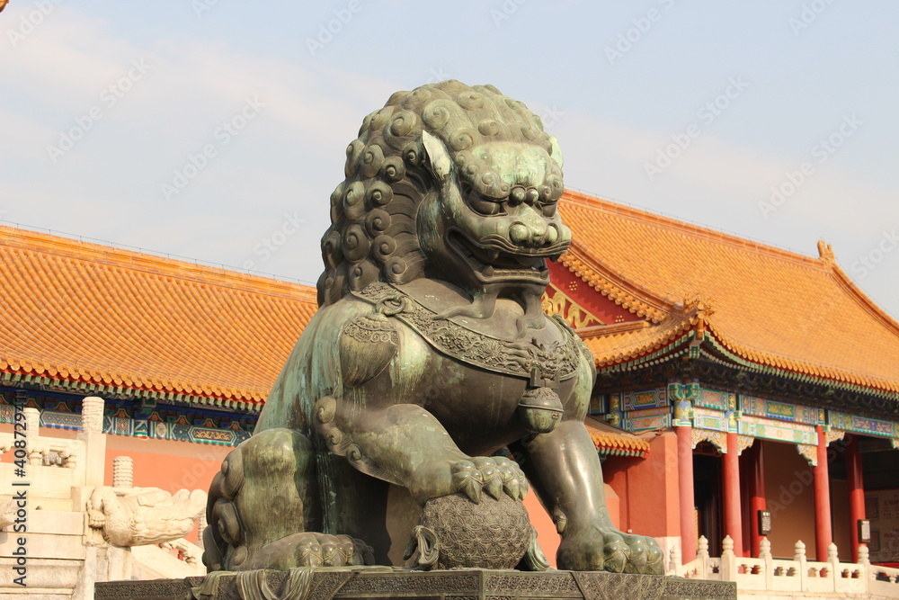 Statue at The Forbidden City in China 