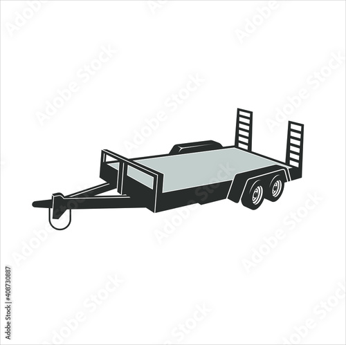 illustration of trailers, for trailer industrie or trailer rent.