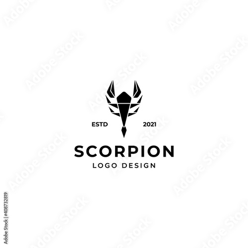 Black Scorpion label logo vector template