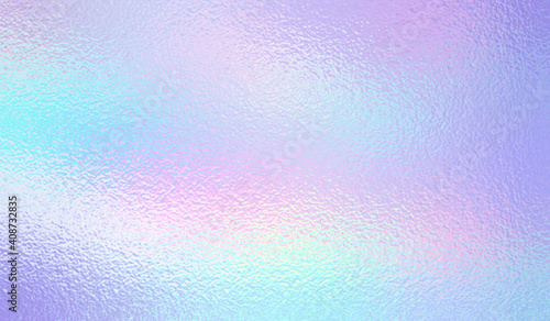 Holographic texture. Rainbow foil. Iridescent, background. Holo gradient. Hologram shine effect. Pearlescent metal sparkly surface for design prints. Pastel color. Glitter silver soft tones. Vector 
