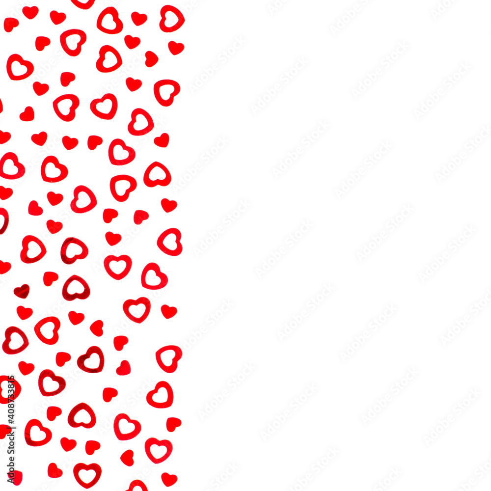 Red hearts on white background
Red hearts on white background