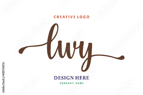 Obraz LWY lettering logo is simple, easy to understand and authoritative