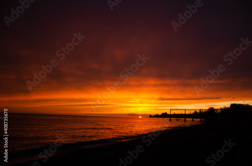 sunset on the beach