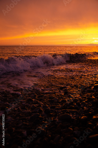 sunset on the beach
