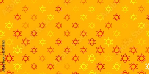 Light orange vector texture with disease symbols.