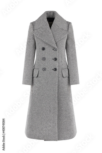 Grey Wool Women's Coat