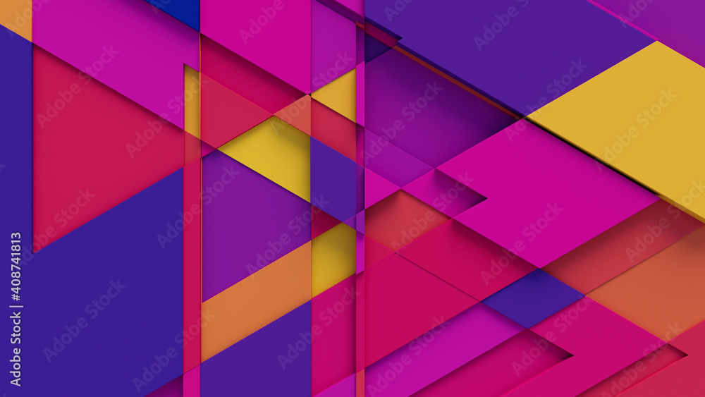 Multicolored tech background, with a geometric 3D structure. Clean, vibrant design with simple, bright, modern forms. 3D render Multicolored tech background, with a geometric 3D structure. Clean, vibrant design with simple, bright, modern forms. 3D render