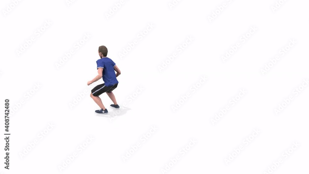 Man exercise animation 3d model on a white background in the blue t-shirt. Low Poly Style
Turntable camera view.
Man exercise animation 3d model on a white background in the blue t-shirt. Low Poly Style
Turntable camera view.