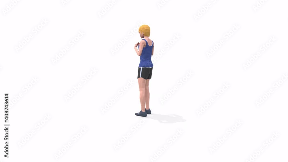 Woman exercise animation 3d model on a white background in the t-shirt. Low Poly Style
Turntable camera view. Woman exercise animation 3d model on a white background in the t-shirt. Low Poly Style
Turntable camera view.