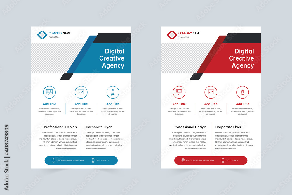 Abstract business flyer template Abstract business flyer template