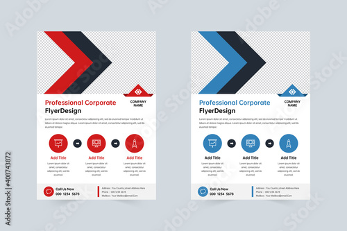 Business company A4 business flyer template