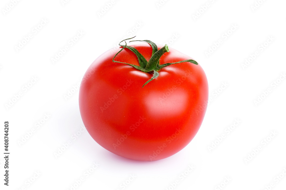 Red ripe tomato isolated on white background Red ripe tomato isolated on white background