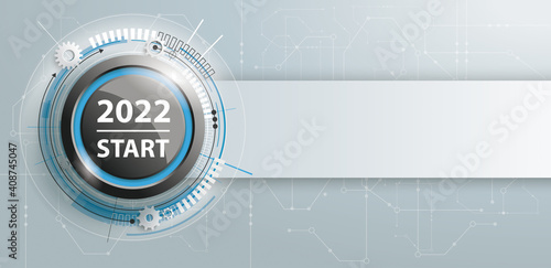 2022 Start Button Circuit Board Banner