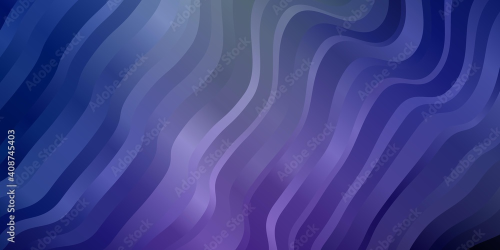 Light Pink, Blue vector template with curved lines. Light Pink, Blue vector template with curved lines.