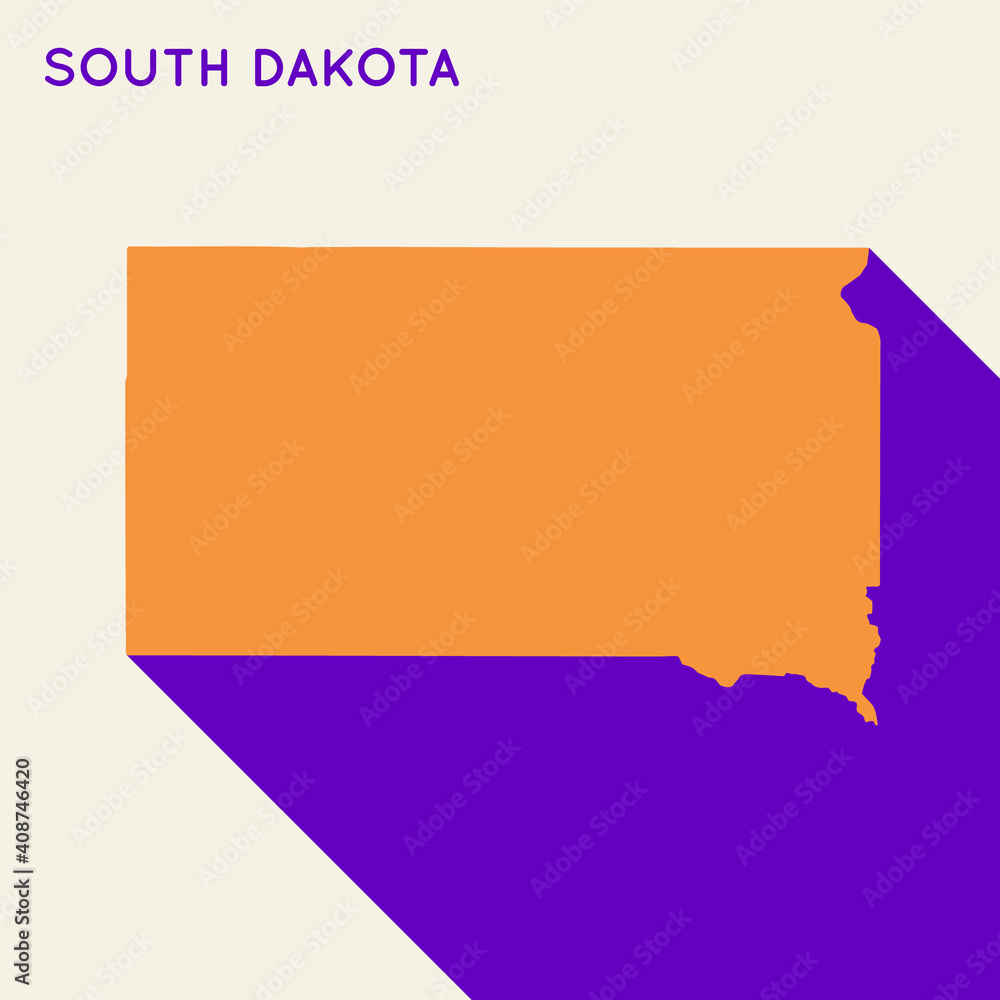 South Dakota map state neo modernism bauhaus abstract brutalism bold retro geometric cover design vector illustration South Dakota map state neo modernism bauhaus abstract brutalism bold retro geometric cover design vector illustration