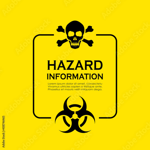 Hazardous materials information, text box design