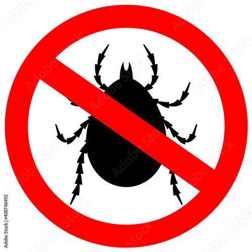 No bugs sign, pest control icon
