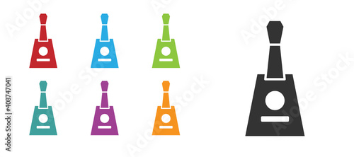 Black Musical instrument balalaika icon isolated on white background. Set icons colorful. Vector.