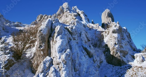 Wallpaper Mural Aerial view of a mountain range in snow, Velebit mountain, Croatia Torontodigital.ca