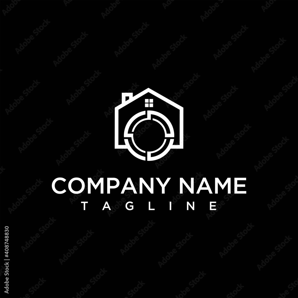 house photo logo design symbol vector image house photo logo design symbol vector image