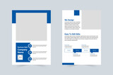Blue and concise corporate flyer