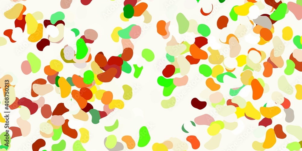 Light green, yellow vector backdrop with chaotic shapes. Light green, yellow vector backdrop with chaotic shapes.