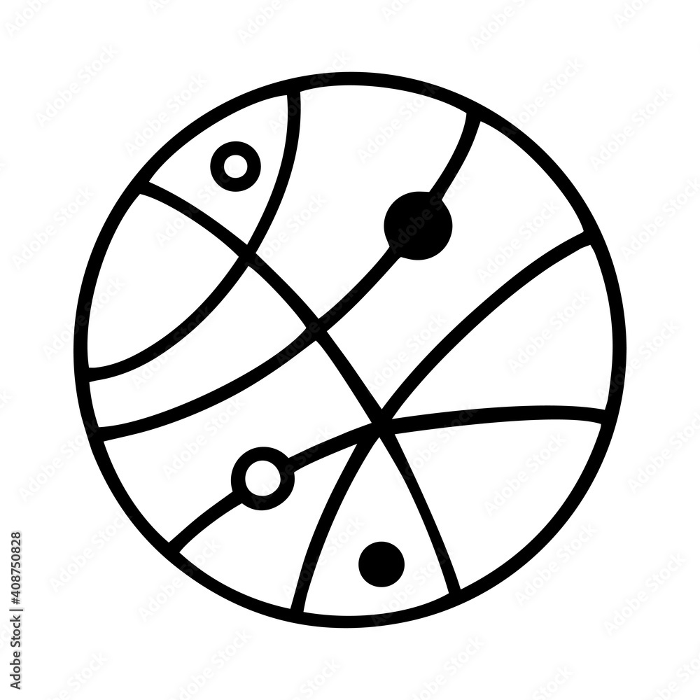 Abstract planet linear icon. Logo, pictogram, sign, symbol of space. Universe, galaxy concept. Vector hand drawn stock illustration. Abstract planet linear icon. Logo, pictogram, sign, symbol of space. Universe, galaxy concept. Vector hand drawn stock illustration.