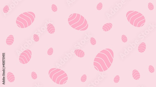 Happy Easter long banner. Abstract eggs banner 