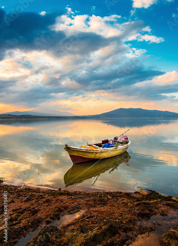 Fishing Boat on the Golmarmara Lake photo