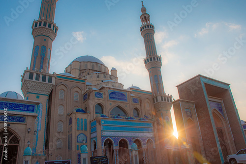 The most famous mosque in the city of Erbil, Kurdistan Region of Iraq - Jalil Khayat Mosque in the Turkish style photo