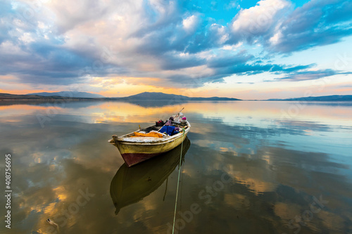 Fishing Boat on the Golmarmara Lake photo