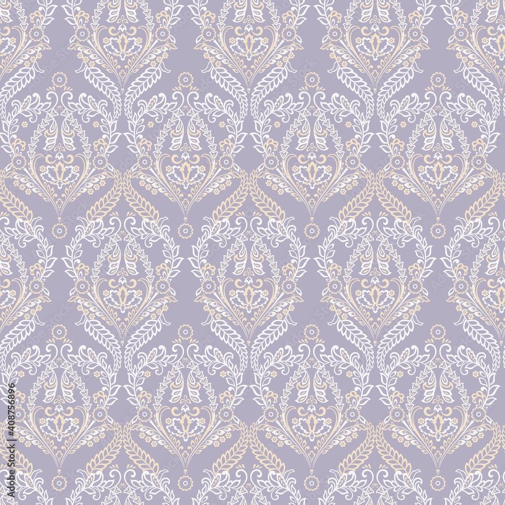 Seamless vintage vector background. Vector floral wallpaper baroque style pattern