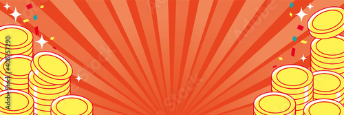 coin background vector illustration コインの背景