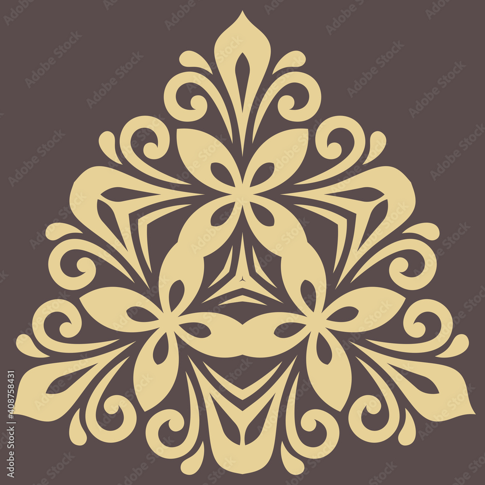 Elegant vintage vector ornament in classic style. Abstract traditional pattern with oriental elements. Classic vintage pattern