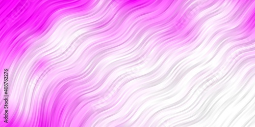 Light Pink vector texture with curves.