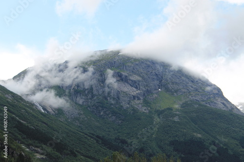 
Foggy morning in the mountains of Norway.