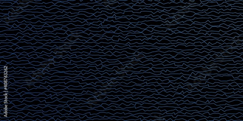Dark BLUE vector template with curves.