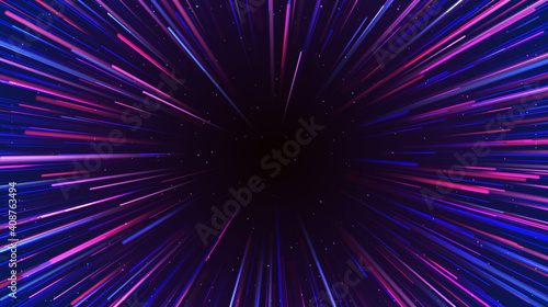 Vector abstract circular geometric background. Circular geometric centric motion pattern. Starburst dynamic lines or rays