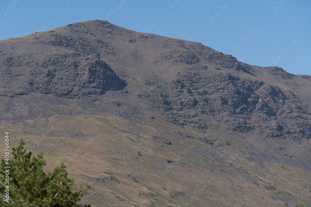 steep mountain in Sierra Nevada